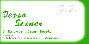 dezso seiner business card